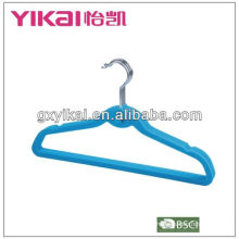 Colorful velvet hanger with BSCI,BRC Certificate